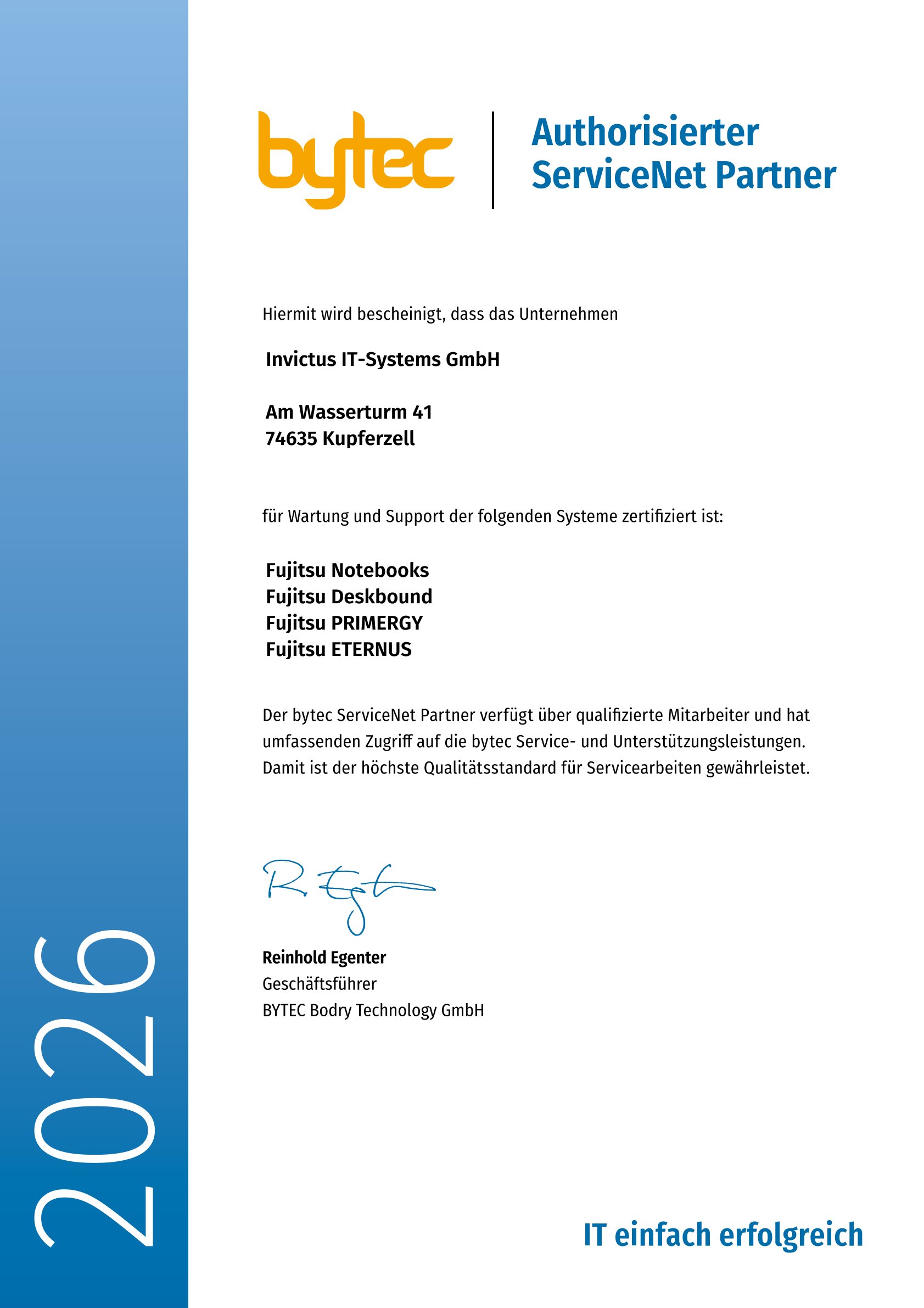 Infrastruktur Praxis Kanzlei 3 Servicezertifikat 122602 Fujitsu 1